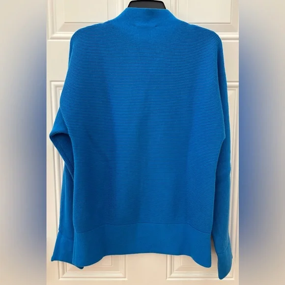 EVERLANE The Lace-Up Smock Sweater Women’s S Blue Long Sleeves Wool Blend - Picture 6 of 8